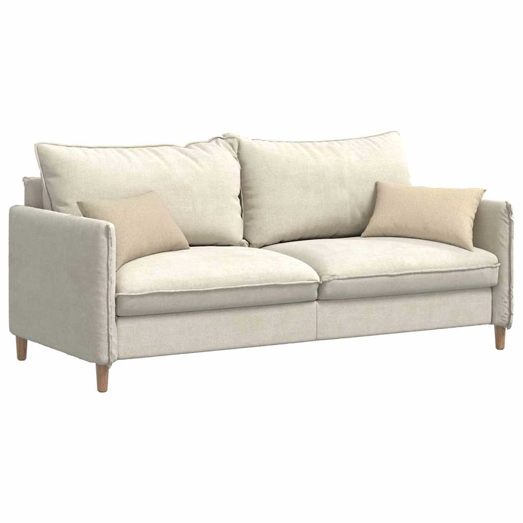 vidaXL Sofakissen 2 pcs Creme 50 x 30 cm Stoff