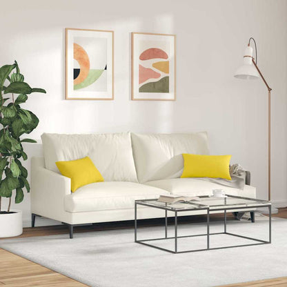 vidaXL Sofakissen 2 pcs Helles Gelb 50 x 30 cm Stoff