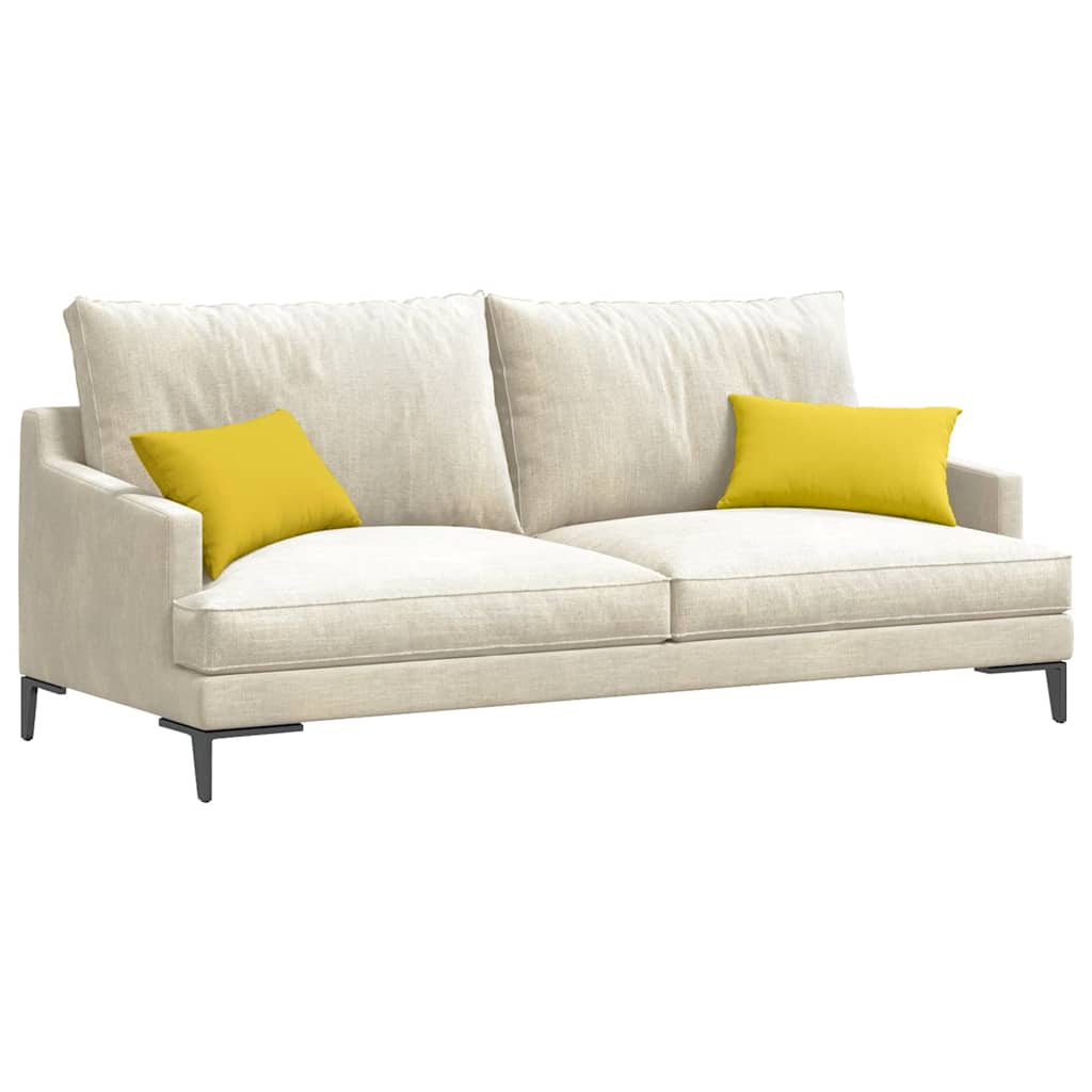 vidaXL Sofakissen 2 pcs Helles Gelb 50 x 30 cm Stoff