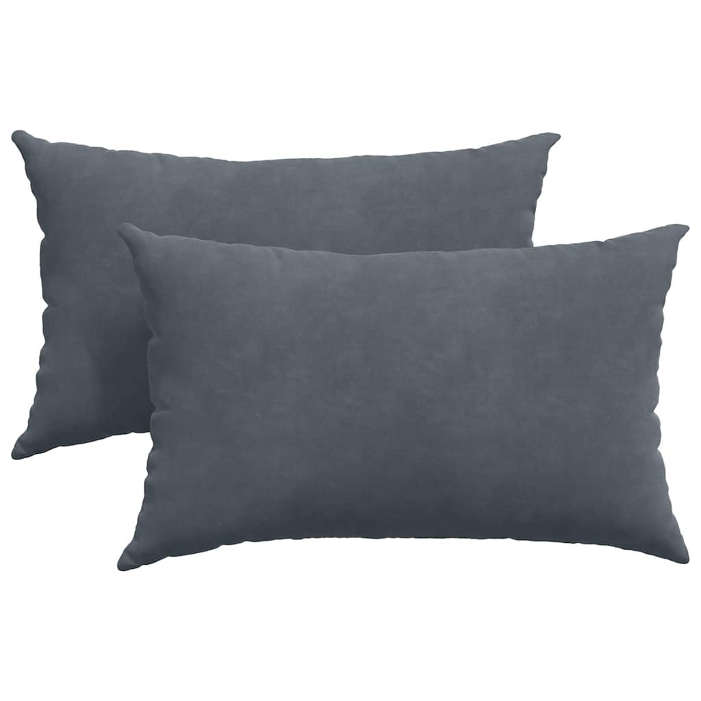 vidaXL Sofakissen 2 Stück Dunkelgrau 50 x 30 cm Cordstoff
