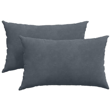 vidaXL Sofakissen 2 Stück Dunkelgrau 50 x 30 cm Cordstoff