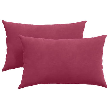 vidaXL Sofakissen 2 Stück Weinrot 50 x 30 cm Cordstoff