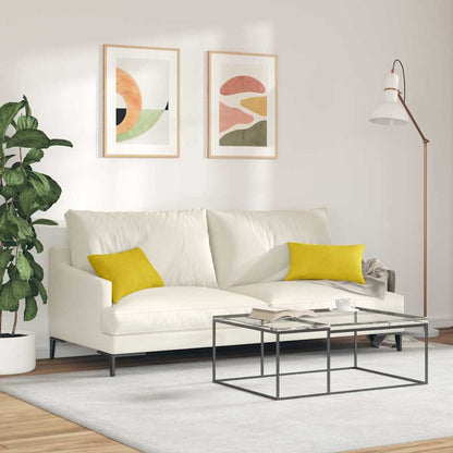 vidaXL Sofakissen 2 Stück Gelb 50 x 30 cm Cordstoff