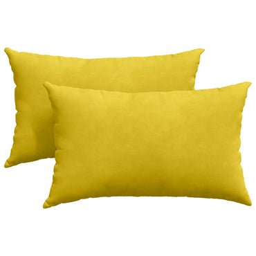 vidaXL Sofakissen 2 Stück Gelb 50 x 30 cm Cordstoff