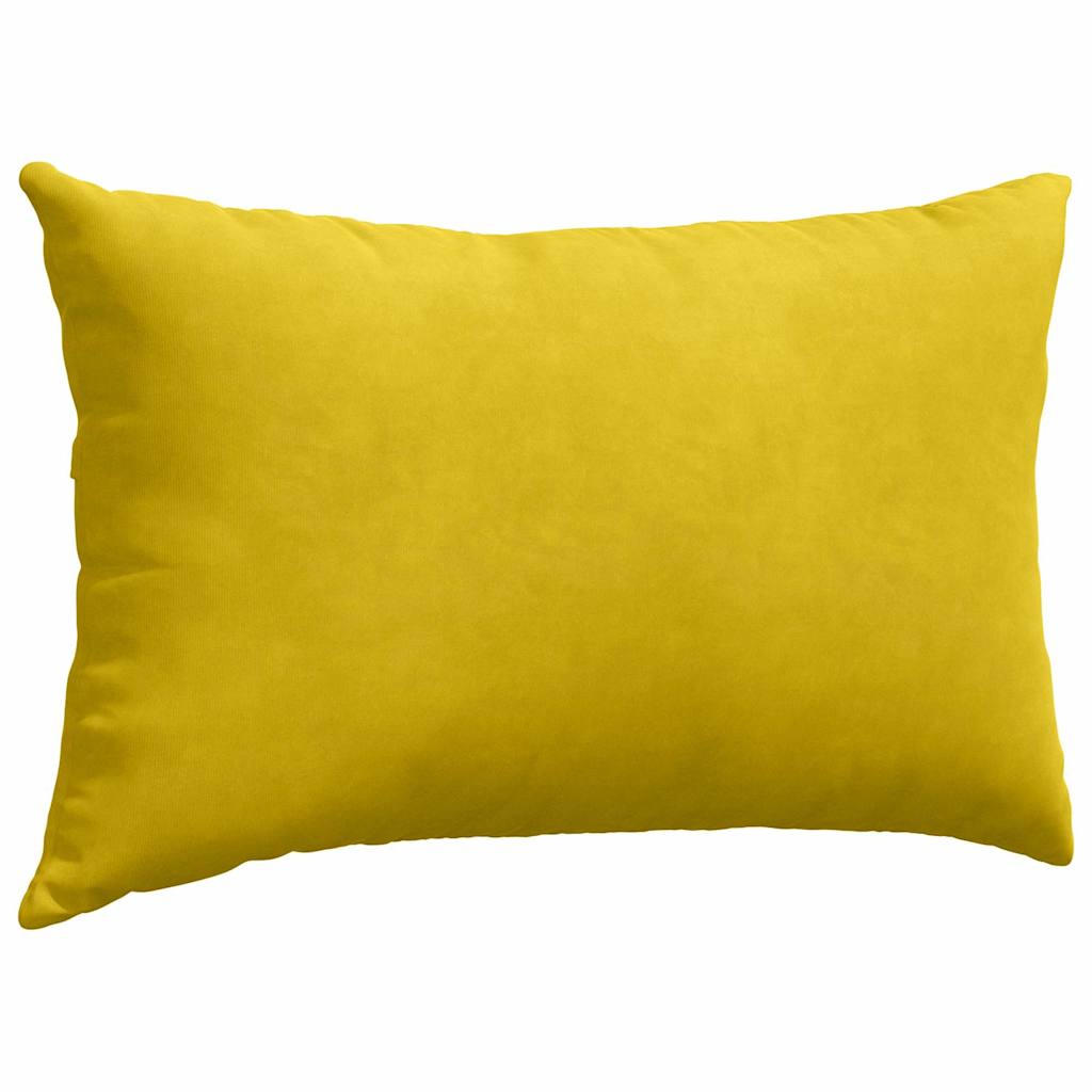 vidaXL Sofakissen 2 Stück Gelb 50 x 30 cm Cordstoff