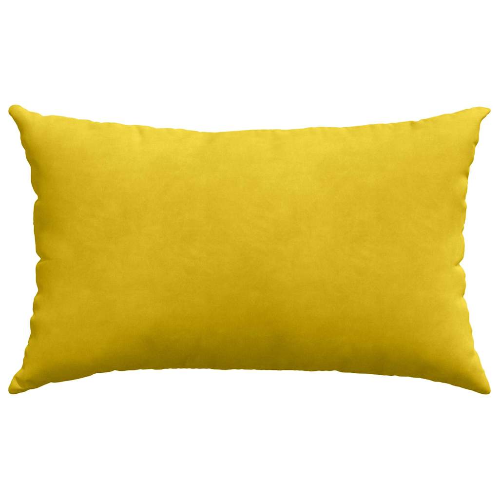 vidaXL Sofakissen 2 Stück Gelb 50 x 30 cm Cordstoff