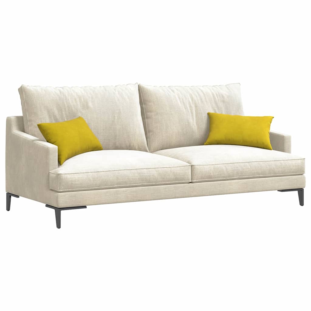 vidaXL Sofakissen 2 Stück Gelb 50 x 30 cm Cordstoff