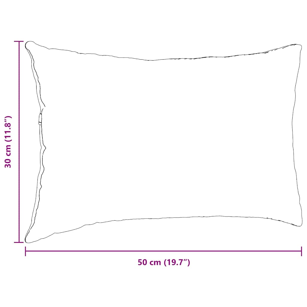 Sofakissen 2 Stück Creme 50 x 30 cm Cordstoff