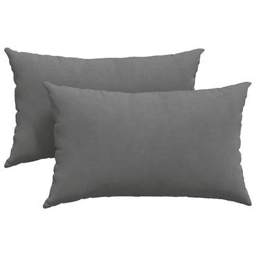 vidaXL Sofakissen 2 Stück Dunkelgrau 50 x 30 cm Stoff