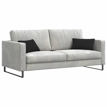 vidaXL Sofakissen 2 Stück Schwarz 50 x 30 cm Stoff