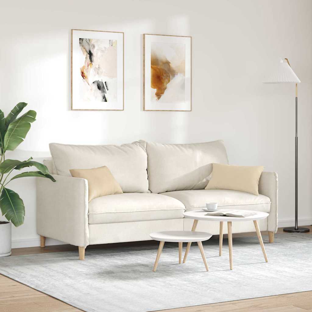 vidaXL Sofakissen 2 Stück Creme 50 x 30 cm Stoff