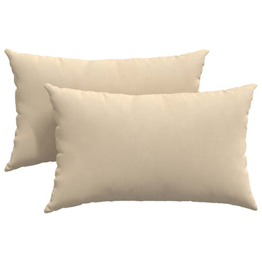 vidaXL Sofakissen 2 Stück Creme 50 x 30 cm Stoff