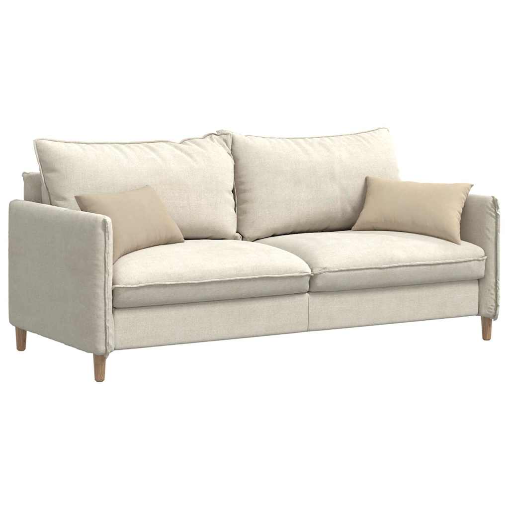 vidaXL Sofakissen 2 Stück Creme 50 x 30 cm Stoff