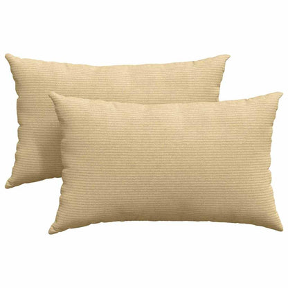 vidaXL Sofakissen 2 Stück Grau-Grün 50 x 30 cm Cordstoff