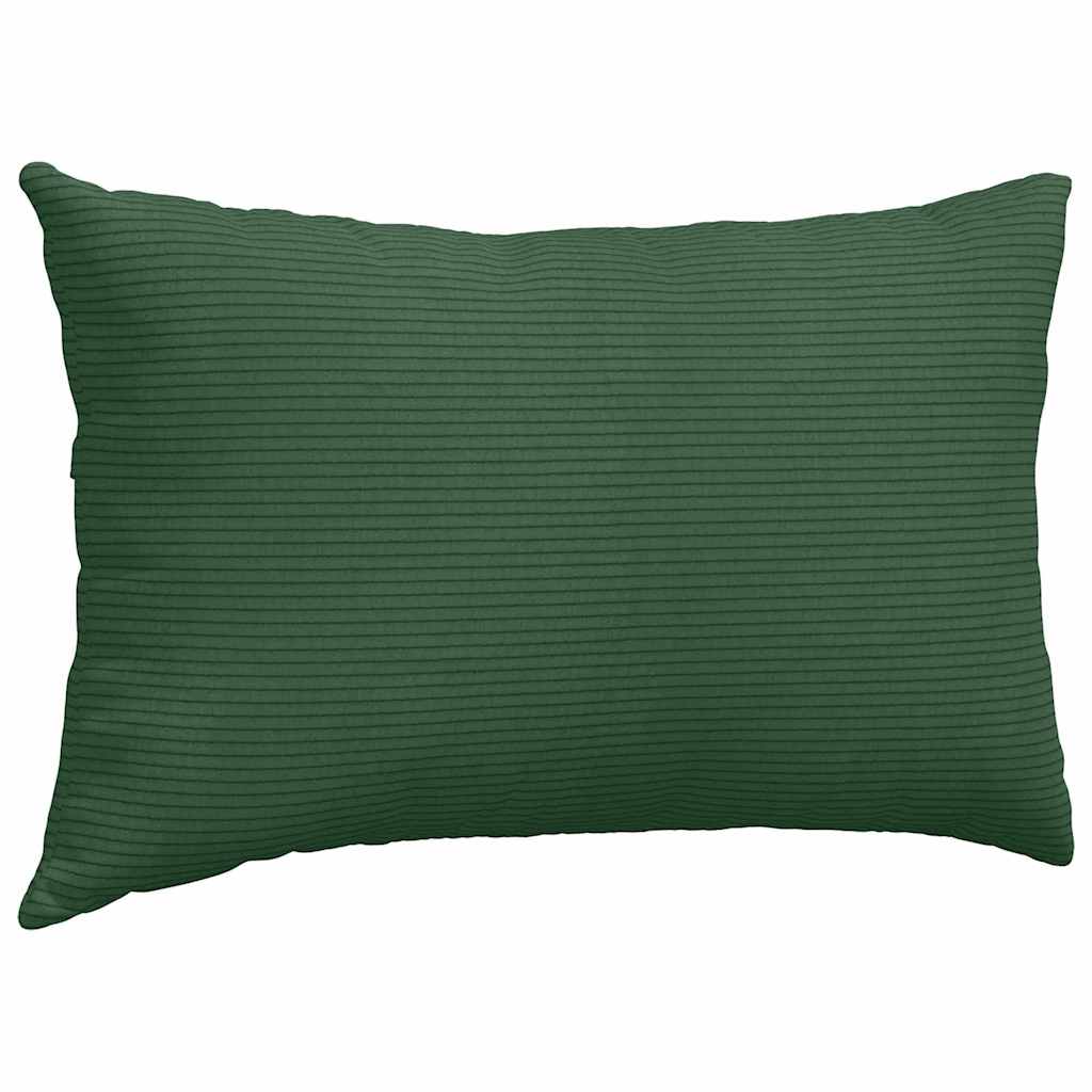 vidaXL Sofakissen 2 Stück Dunkelgrün 50 x 30 cm Cordstoff