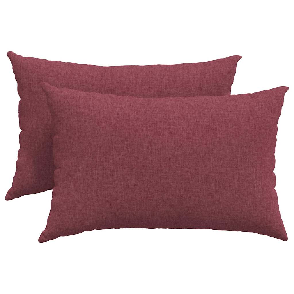 vidaXL Sofakissen 2 pcs Weinrot 60 x 40 cm Stoff