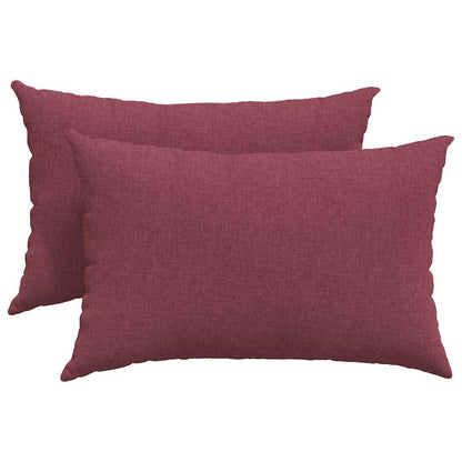 vidaXL Sofakissen 2 pcs Weinrot 60 x 40 cm Stoff