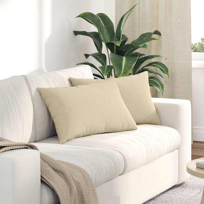 vidaXL Sofakissen 2 pcs Creme 60 x 40 cm Stoff