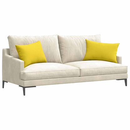 vidaXL Coussins de canapé 2 pcs Jaune clair 60 x 40 cm Tissu