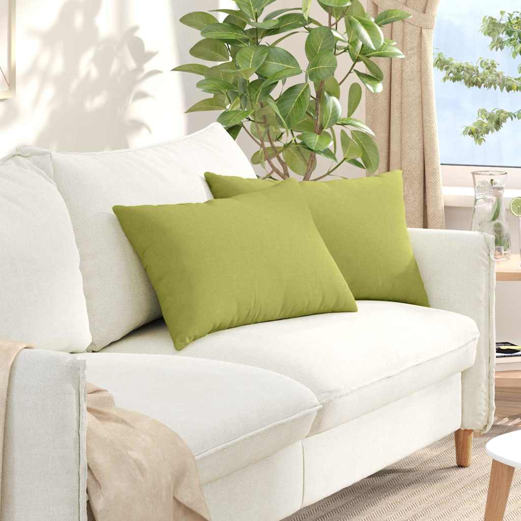vidaXL Sofakissen 2 pcs Hellgrün 60 x 40 cm Stoff