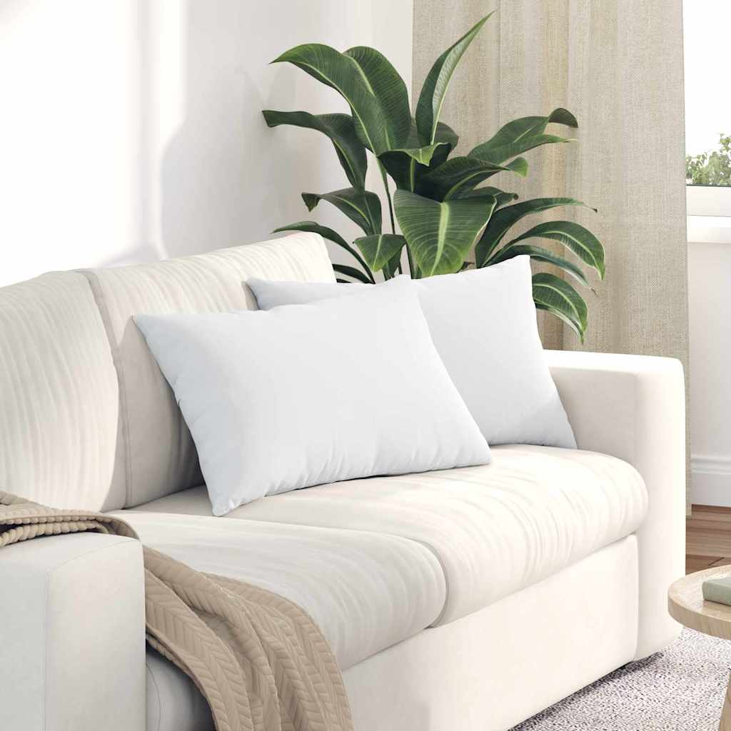 vidaXL Sofakissen 2 pcs Weiß 60 x 40 cm Stoff