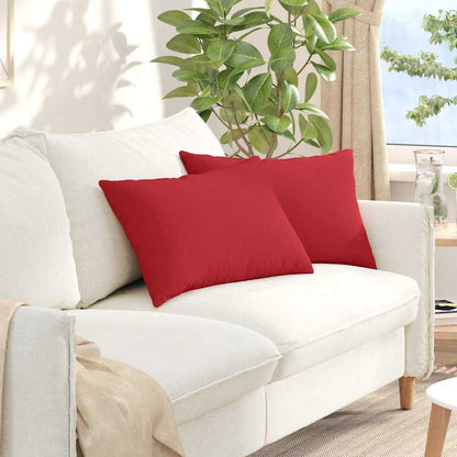 vidaXL Sofakissen 2 pcs Rot 60 x 40 cm Stoff