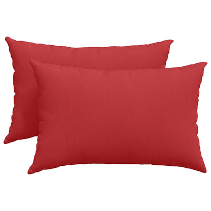 vidaXL Sofakissen 2 pcs Rot 60 x 40 cm Stoff