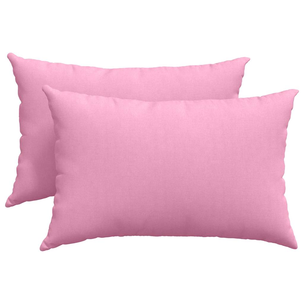 vidaXL Coussins de canapé 2 pcs Rose 60 x 40 cm Tissu