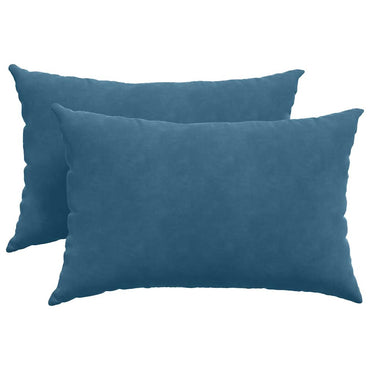 vidaXL Coussins de canapé 2 pcs Bleu 60 x 40 cm Tissu côtelé