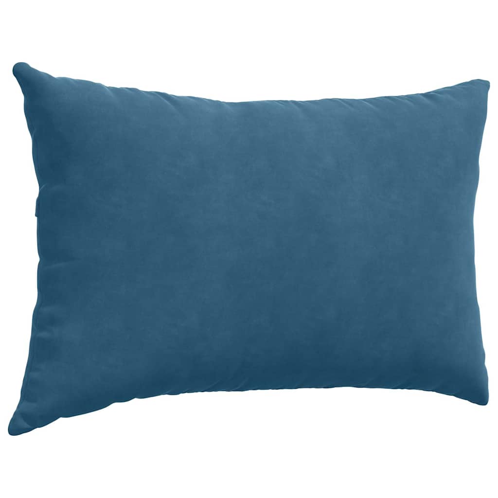 vidaXL Coussins de canapé 2 pcs Bleu 60 x 40 cm Tissu côtelé