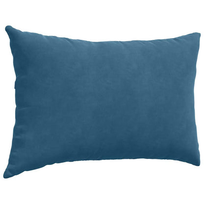 vidaXL Coussins de canapé 2 pcs Bleu 60 x 40 cm Tissu côtelé