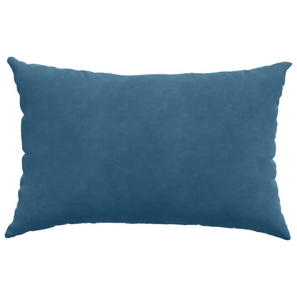 vidaXL Coussins de canapé 2 pcs Bleu 60 x 40 cm Tissu côtelé
