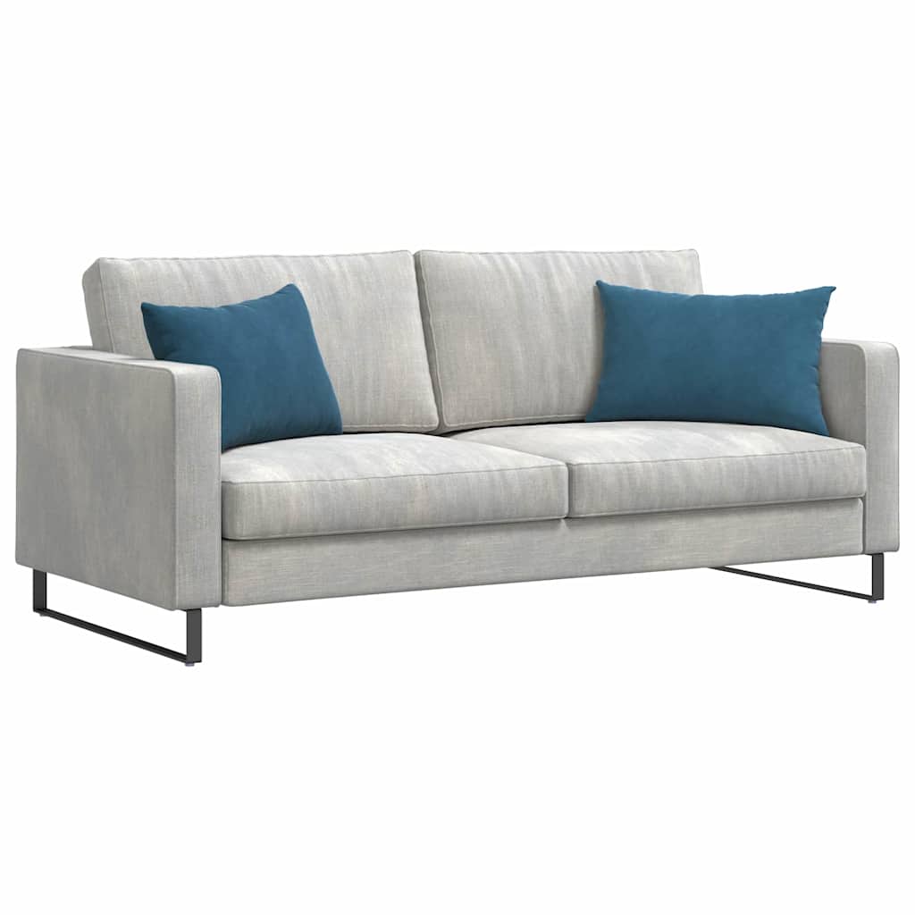 vidaXL Coussins de canapé 2 pcs Bleu 60 x 40 cm Tissu côtelé