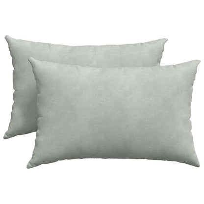 vidaXL Coussins de canapé 2 pcs Gris clair 60x40 cm Tissu côtelé