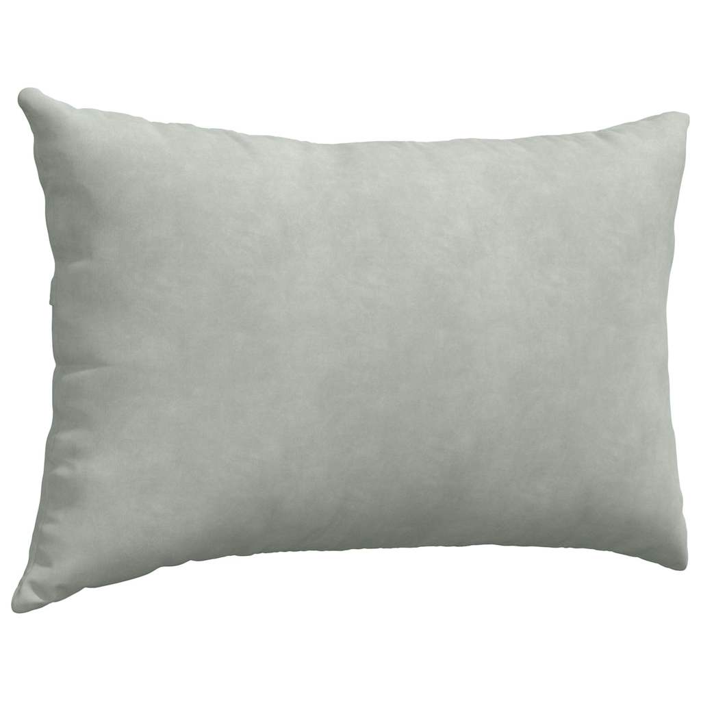 vidaXL Coussins de canapé 2 pcs Gris clair 60x40 cm Tissu côtelé