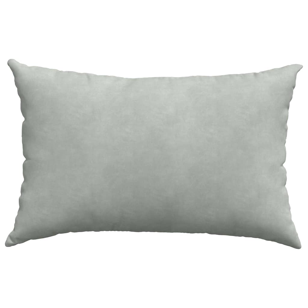 vidaXL Coussins de canapé 2 pcs Gris clair 60x40 cm Tissu côtelé