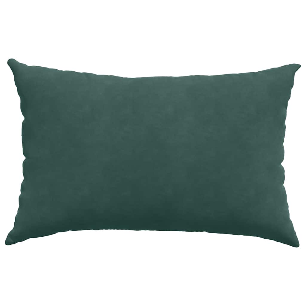 vidaXL Coussins de canapé 2 pcs Vert foncé 60 x 40 cm Tissu en velours côtelé
