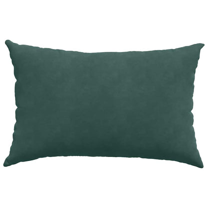 vidaXL Coussins de canapé 2 pcs Vert foncé 60 x 40 cm Tissu en velours côtelé