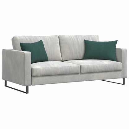 vidaXL Coussins de canapé 2 pcs Vert foncé 60 x 40 cm Tissu en velours côtelé