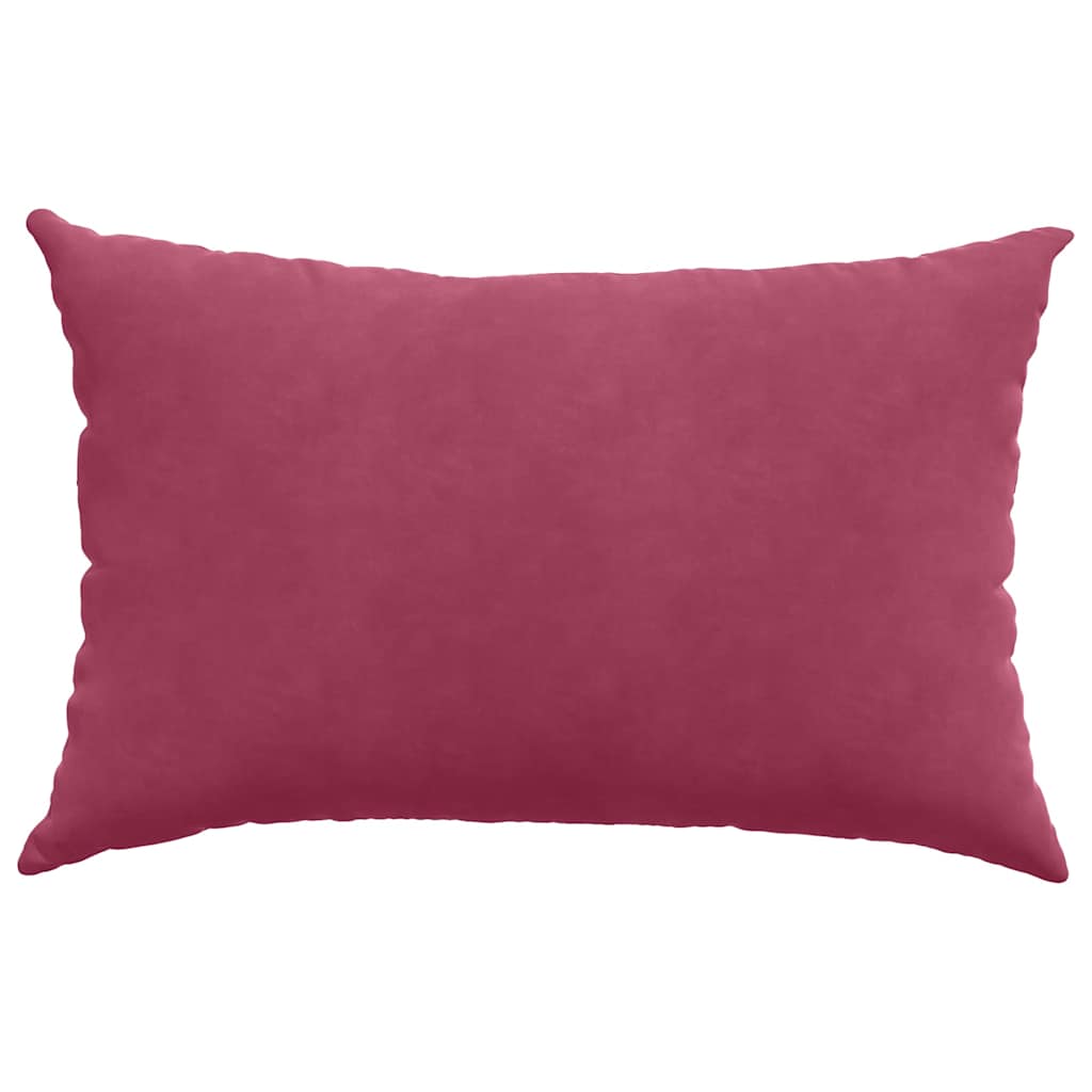 vidaXL Coussins de canapé 2 pcs Rouge bordeaux 60 x 40 cm Tissu côtelé