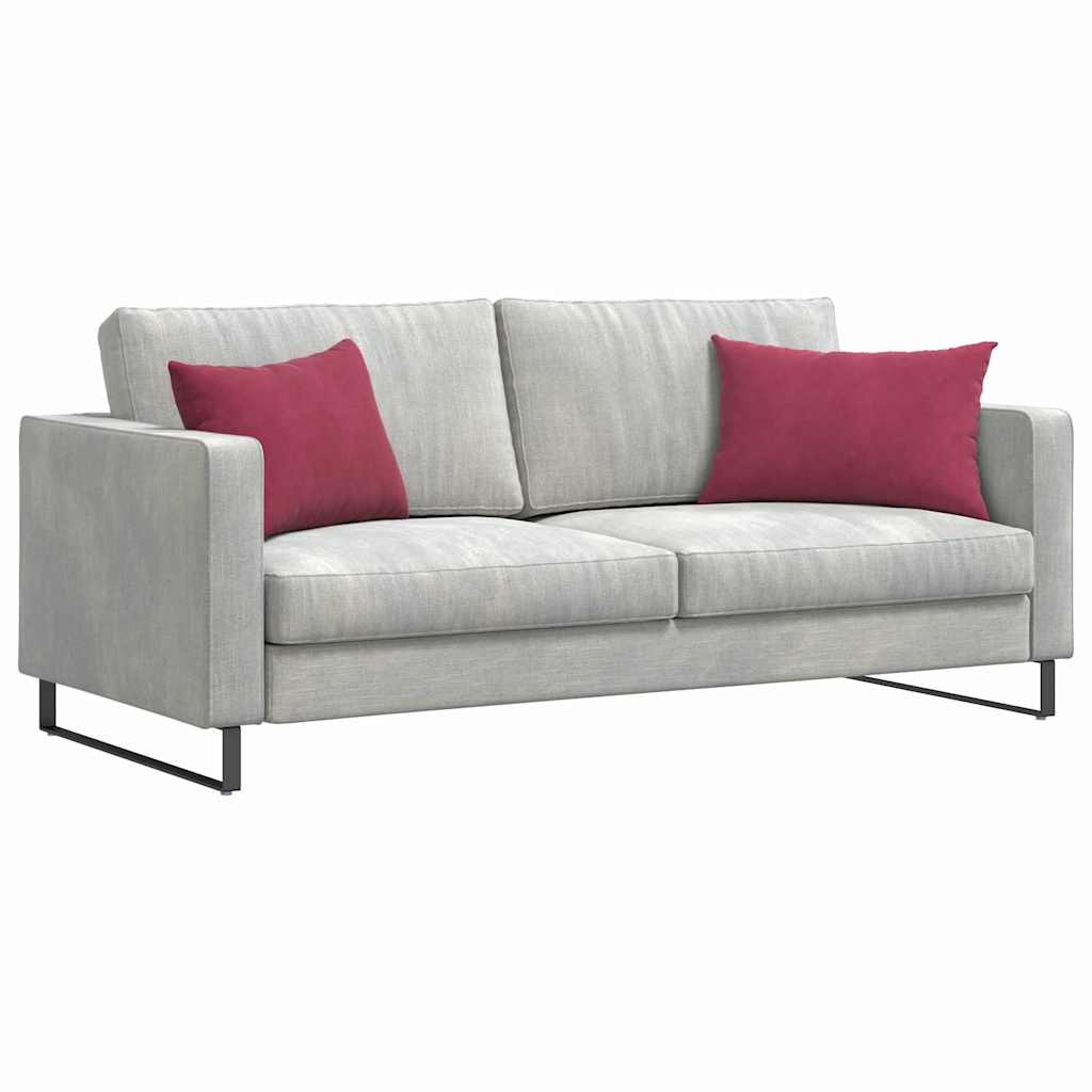 vidaXL Coussins de canapé 2 pcs Rouge bordeaux 60 x 40 cm Tissu côtelé