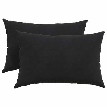 vidaXL Coussins de canapé 2 pcs Noir 60x40 cm Tissu corduroy