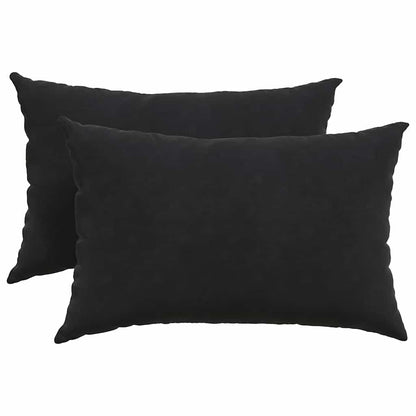 vidaXL Sofakissen 2 Stück Schwarz 60 x 40 cm Cordstoff
