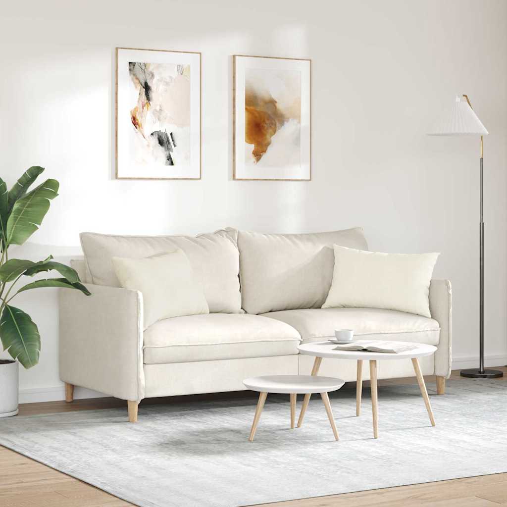 vidaXL Coussins de canapé 2 pcs Crème 60 x 40 cm Tissu côtelé