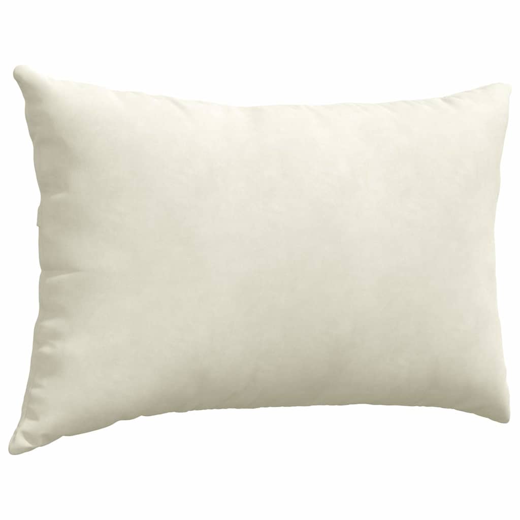 vidaXL Coussins de canapé 2 pcs Crème 60 x 40 cm Tissu côtelé