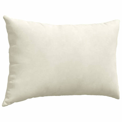 vidaXL Coussins de canapé 2 pcs Crème 60 x 40 cm Tissu côtelé