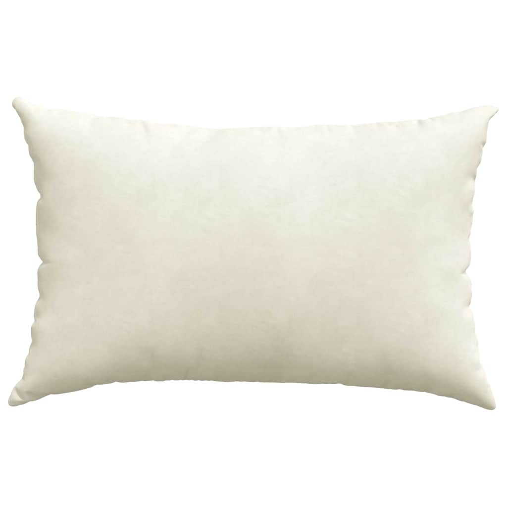 vidaXL Coussins de canapé 2 pcs Crème 60 x 40 cm Tissu côtelé