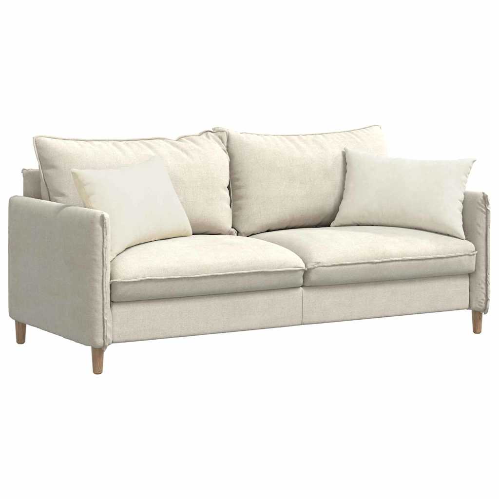 vidaXL Coussins de canapé 2 pcs Crème 60 x 40 cm Tissu côtelé