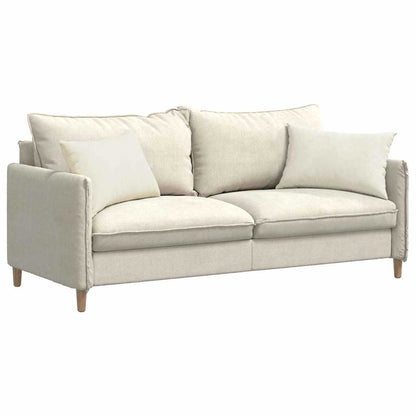 vidaXL Coussins de canapé 2 pcs Crème 60 x 40 cm Tissu côtelé