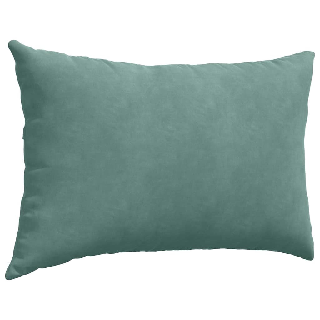 vidaXL Coussins de canapé 2 pcs Vert mer 60 x 40 cm Tissu en velours côtelé